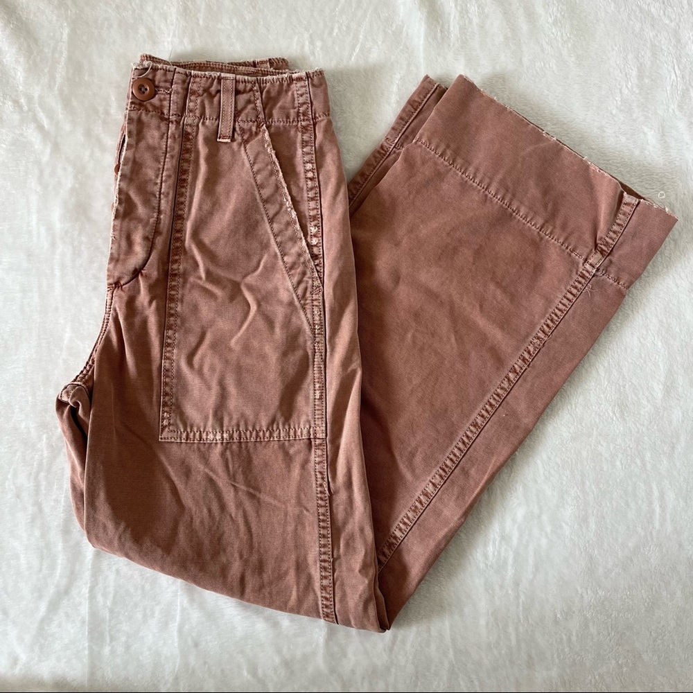 AMO Army Wide Leg Pant in Adobe